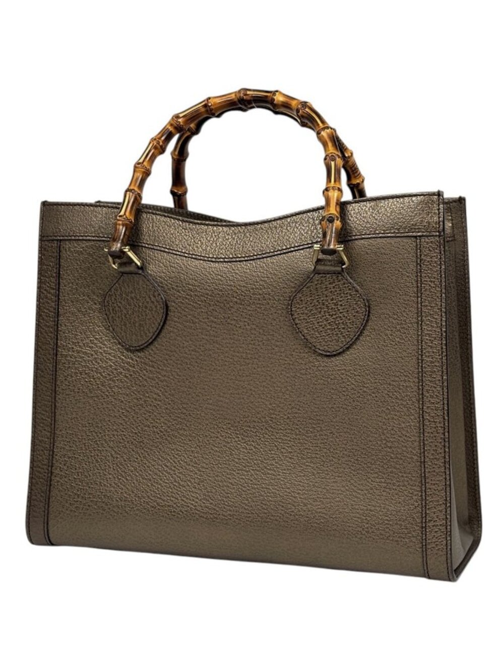 Gucci Handbag Bamboo Vintage Leather Brown